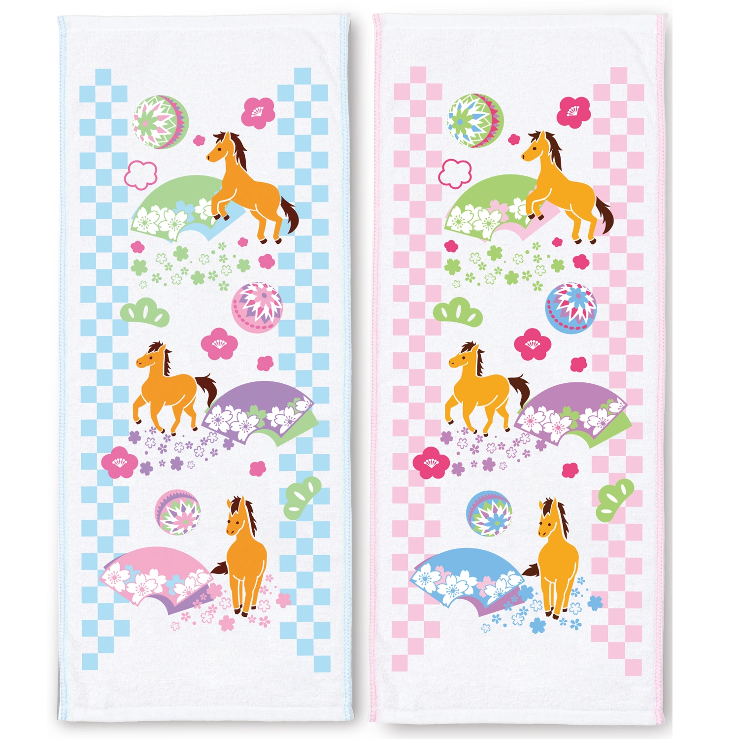 お年賀タオル「春の小路」180匁　2色組