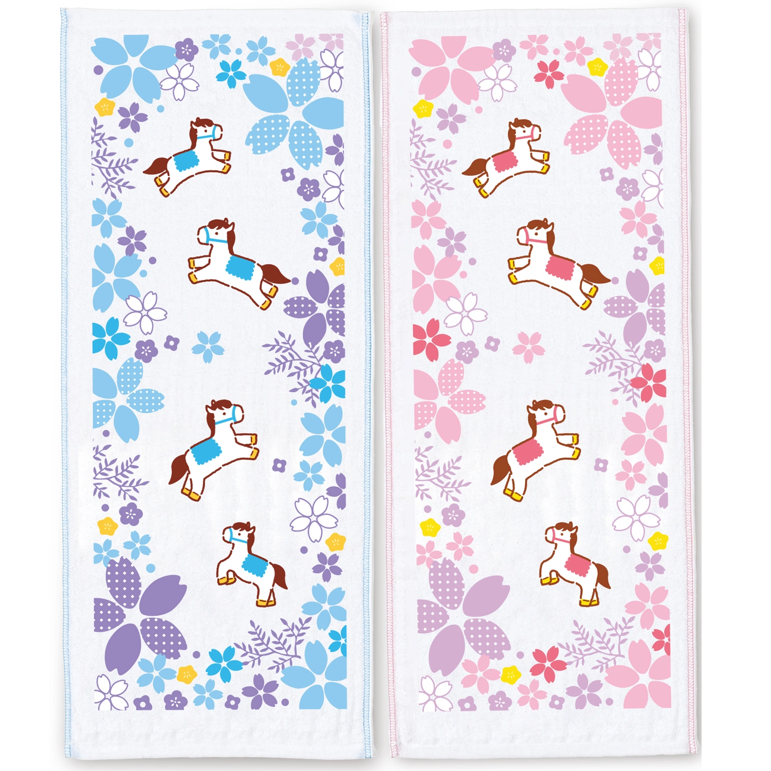 お年賀タオル「さくらさくら」180匁　2色組
