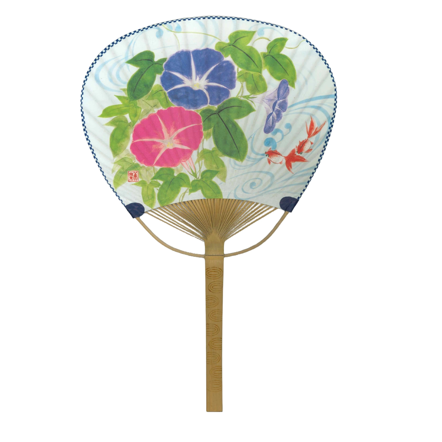 うちわ 31．朝顔・金魚(竹製)
